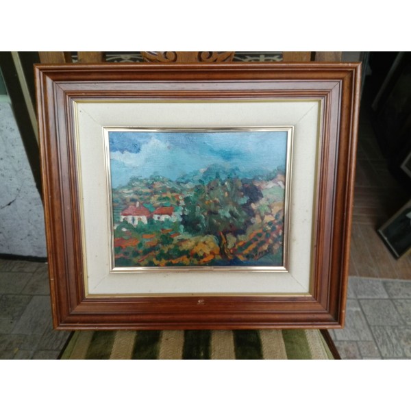 Малка картина масло върху фазер Испания - 3676